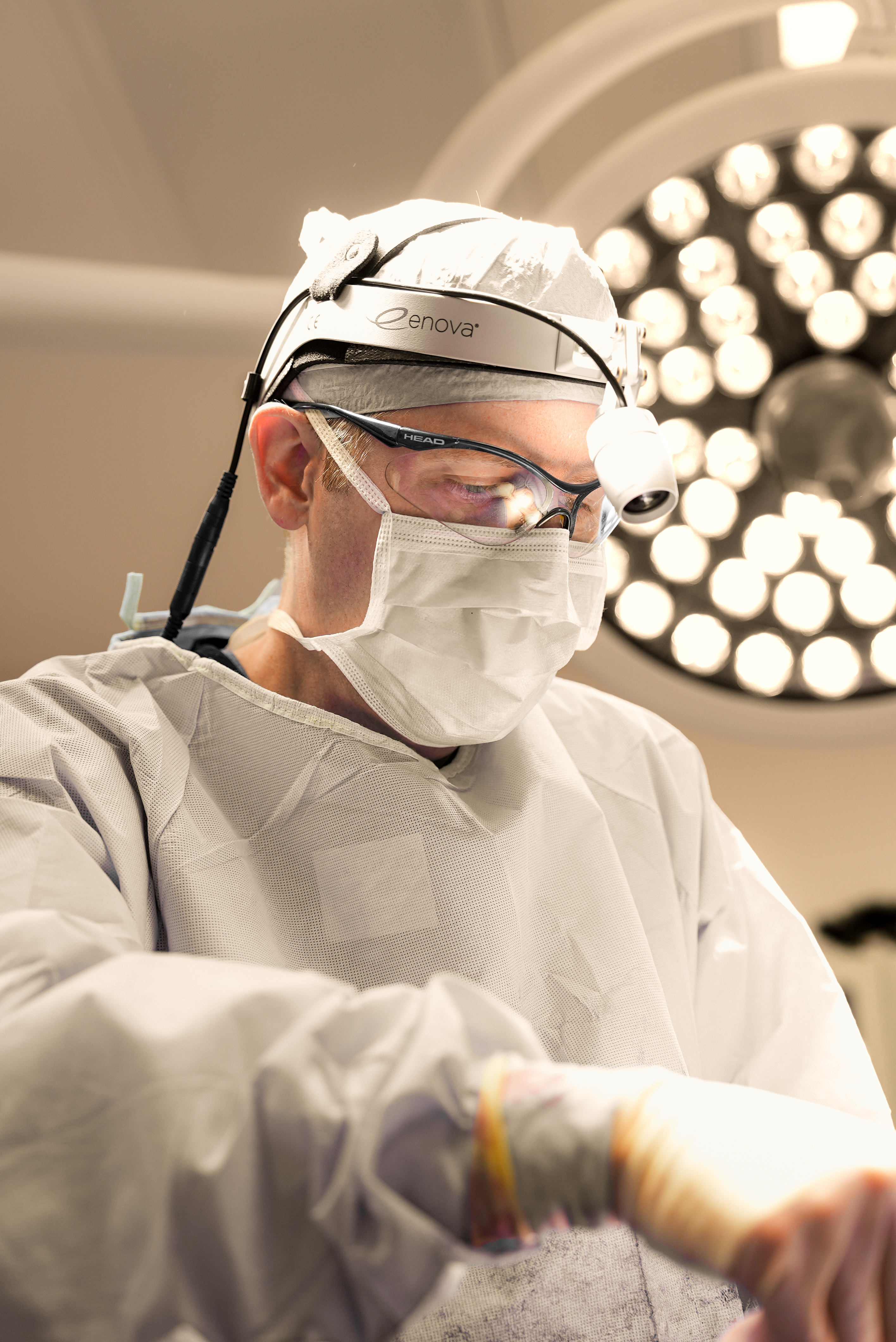 Dr. Couvillion in surgical attire